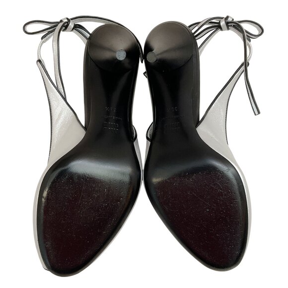 Miu Miu Silver Leather Mordoré Slingback Pumps - Picture 6 of 6